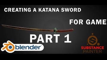 Creating game asset with Blender and substance Painter _Part 1 : Modeling Katana Sword