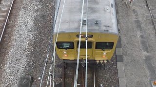 JR西日本 115系300番台 D-28編成  上り側トップビュー　下関総合車両所岡山電車支所