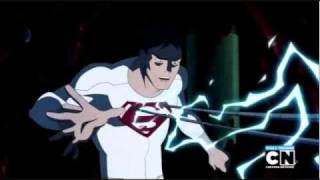 Young Justice Superboy vs Aqualad, Robin, and Kid Flash