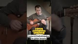 Vadim&#39;s guitar student. Contact for questions at www.VadimKolpakov.com #guitarstudent #guitarlessons