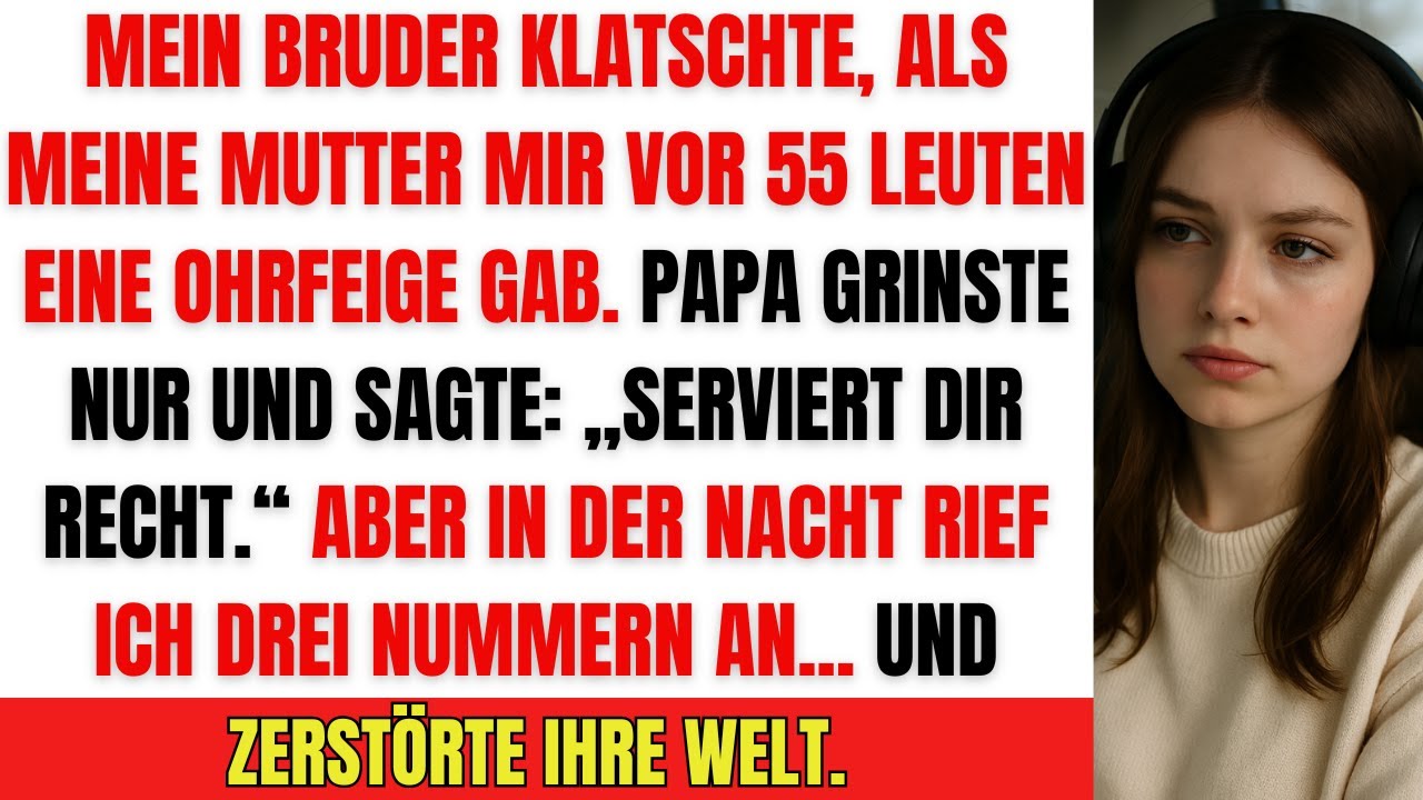 Meine Mutter ohrfeigte mich vor 55 Leuten – Mein Bruder klatschte, Papa grinste kalt
