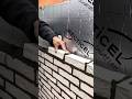 Installation of Decorative Bricks with Wall Insulation Layer #shorts