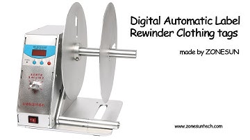 ZONESUN NEW Digital Automatic Label Rewinder Clothing tags barcode Stickers rewinding machine