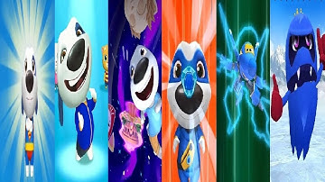 Talking Tom Jetski 3 VS SONIC DASH  PAC-MAN Tom Hero Dash Super Wings : Jett Run  TOM GOLD RUN 1VS 2