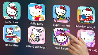 Hello Kitty Lunchbox,Hello Kitty City,Hello Kitty Super Market,Racing Adventures,Good Night,World II