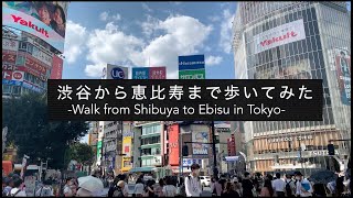 【JR渋谷駅→JR恵比寿駅】昼の東京散歩 -Walk from Shibuya to Ebisu in Tokyo-