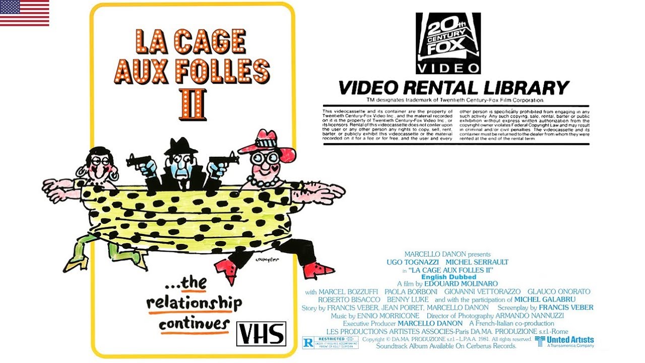 Opening and Closing to La Cage Aux Folles II VHS (1982) (USA