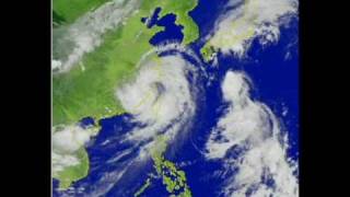莫拉克颱風vs人形衛星雲圖~