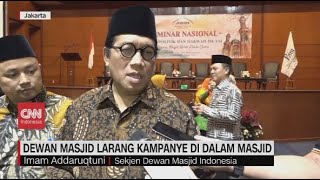 Dewan Masjid Larang Kampanye di Dalam Masjid