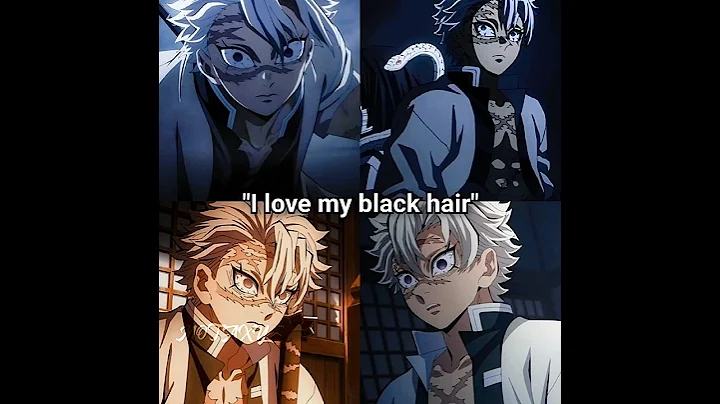 Sanemi's black hair🖤💫... #kny #sanemi #genya #kanae #kagaya #obanai #viral #shorts #fyp