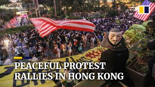 Peaceful protest rallies in Hong Kong