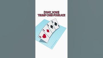 [1DAY_1CAD] TRUMP CARD FOUR ACE #shorts #tinkercad #project