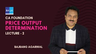 Lecture - 2 | Price Output Determination | CA Foundation | Economics #cafoundation #economics #icai