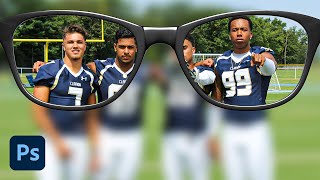 How To Create A Clear Eyeglass Effect With Blur 1minute Adobe Photoshop Tutorial