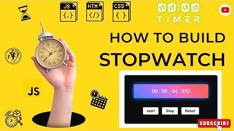 Build Stopwatch Using html css &  JavaScript | टाइमर कैसे बनाये | Create Stopwatch timer #javascript