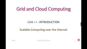 Scalable Computing Over the Internet - Grid and Cloud Computing - 15A05701 - Unit - 1