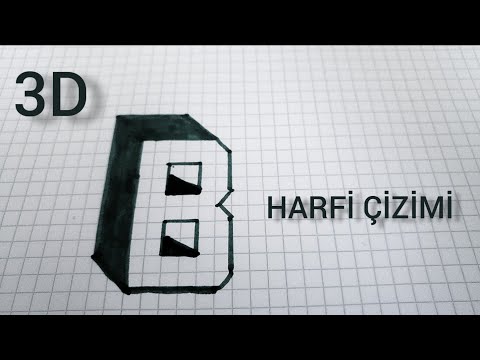 3D ÇİZİM /3D B HARFİ /3 BOYUTLU ÇİZİM #2