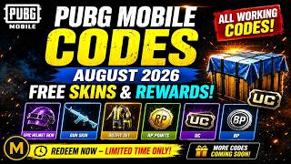 PUBG Mobile Codes (August 2026) – Free Skins and Rewards screenshot 1