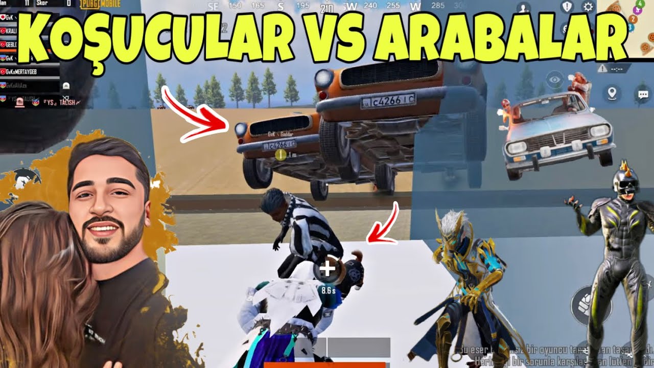 KOŞUCULAR VS ARABALAR TAKİPÇİLERLE AŞIRI GÜLDÜK! -PUBG MOBİLE