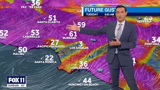 Extreme Santa Ana winds around LA… again