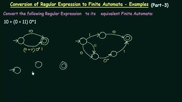 57 Conversion of Regular Expression to Finite Automata (Examples Part 3)