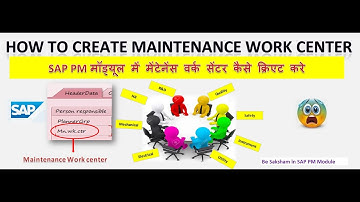 How to create work center for any department in SAP PM Module Advance level session