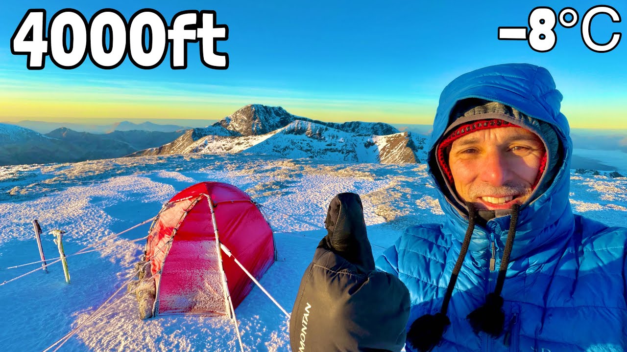🏴󠁧󠁢󠁳󠁣󠁴󠁿 Зимняя ночь на высоте 4000 футов — Дикий кемпинг среди высочайших гор Великобритании