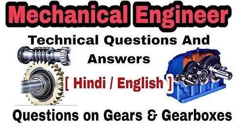Mechanical Interview Question On Gear Box | Gear Box Interview Questions And Answers In Hindi #gear