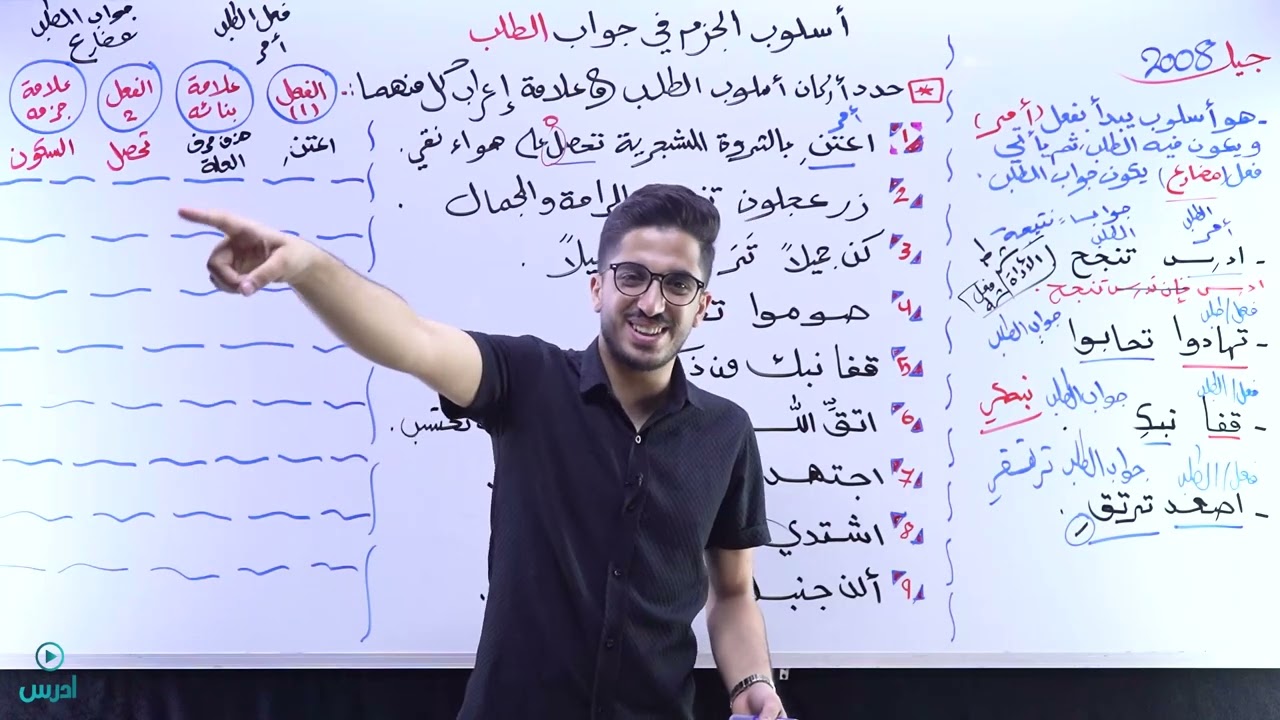 أسلوب الجزم في جواب الطلب 2008_ الحصة الأولى 💪