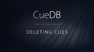 Deleting Cues in CueDB