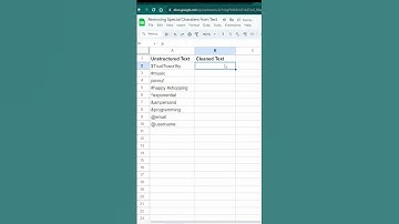 Google Sheets Text Cleanup: Removing Special Characters with Regular Expressions