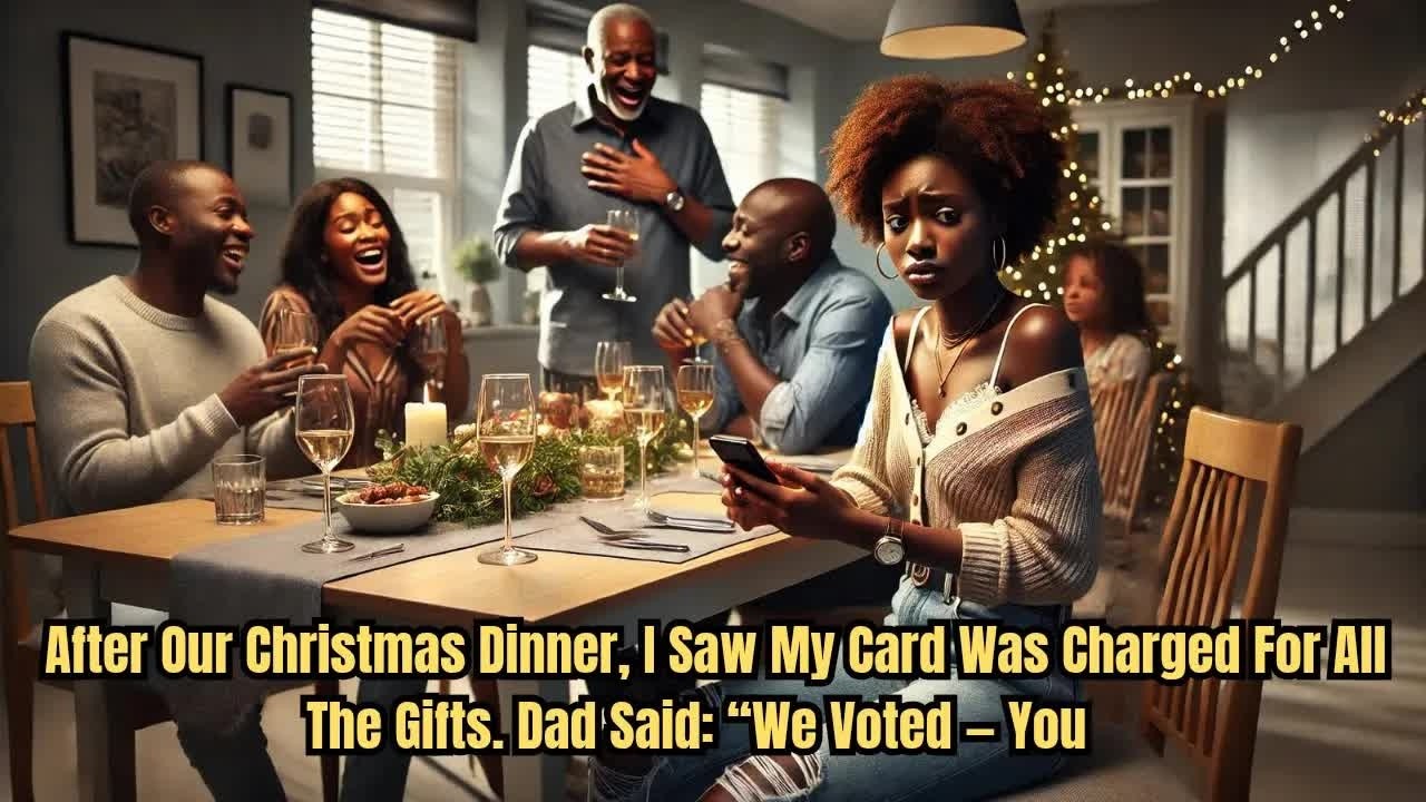 After Our Christmas Dinner, I Saw My Card Was Charged For All The Gifts  Dad Said  “We Voted — You