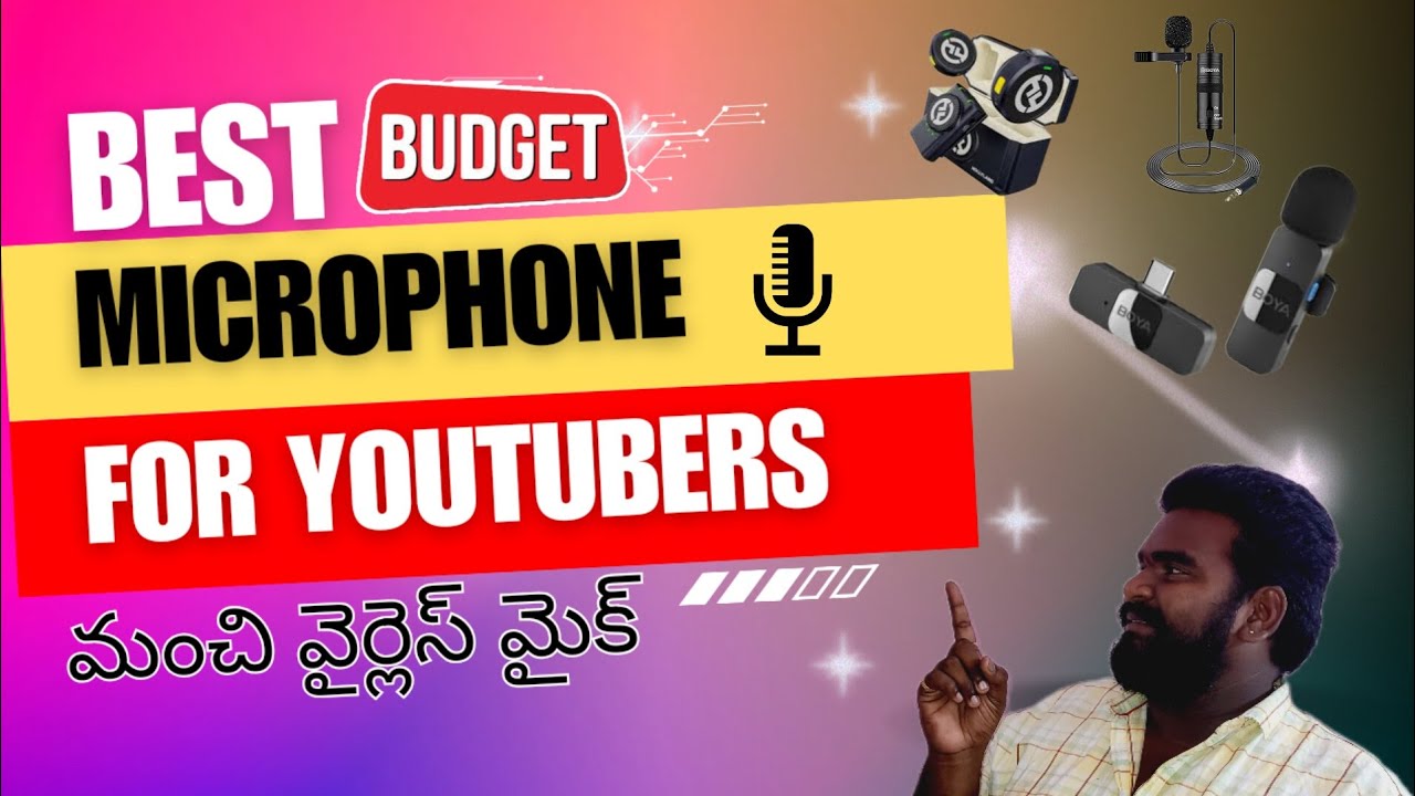 Best wireless mic / boya m1 / boya by v10, boya by v20, review telugu