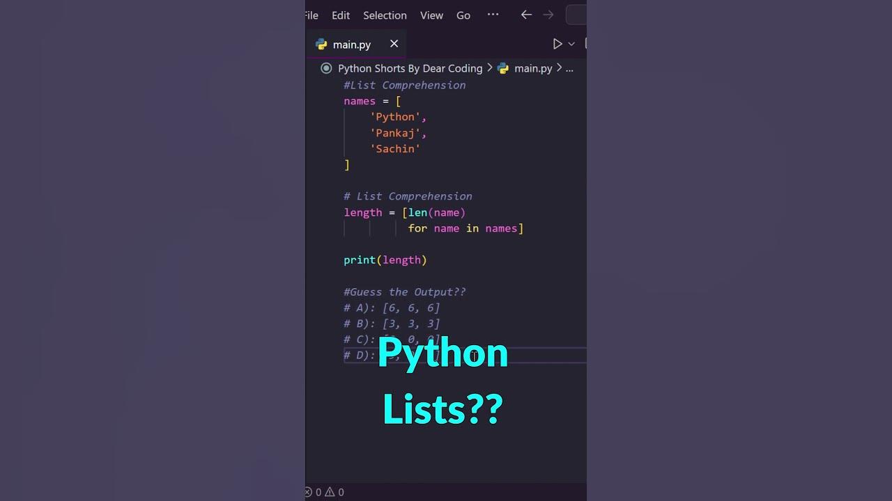Python Lists: Length Counting Trick?? #python #coding #programming ... image.
