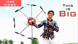 Huge Homemade Octocopter Drone - Flight test Or Crash test?