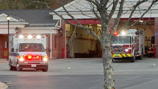 Plymouth ma fire dept engine 3 and A3 responding to a medical 