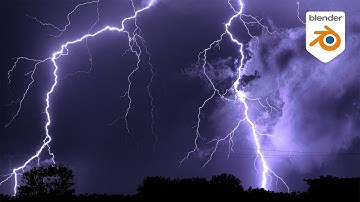 Lightning thunderstorm Curve Geometry Nodes Blender Tutorial