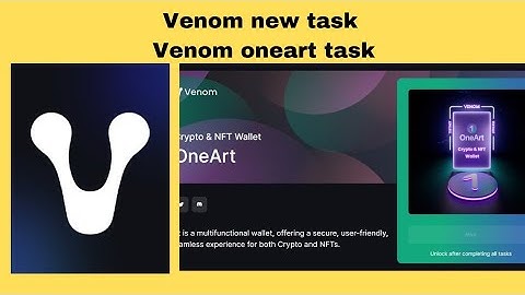 Venom new task | how to complete venom One-Art task #venom