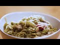 Spinat Fusilli mit Pilzen Poulet