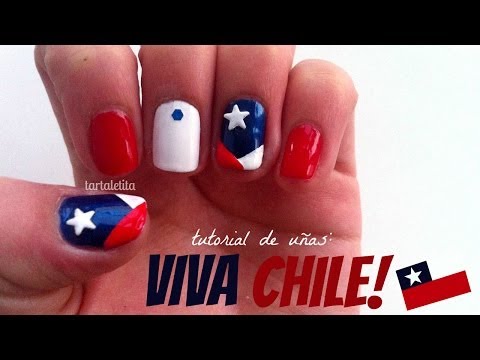 Diseño de uñas: VIVA CHILE!!♥