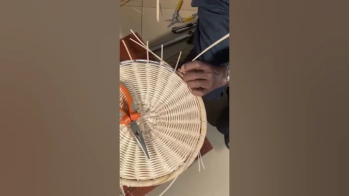 How rattan matt weaving is done on baskets.Simple and Easy.