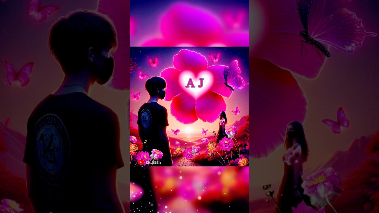 A J romantic couple’s name letter WhatsApp status, a+j name love letter status, 