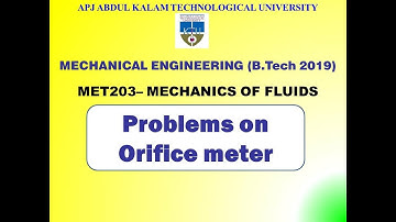 Problems on Orifice meter  | KTU - Mechanical - MET 203 MOF | Module 3 | Part 6