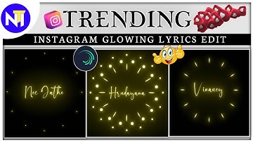 New Trending Glowing Lyrics Editing Tutorial in Alight motion || Alight motion With preset