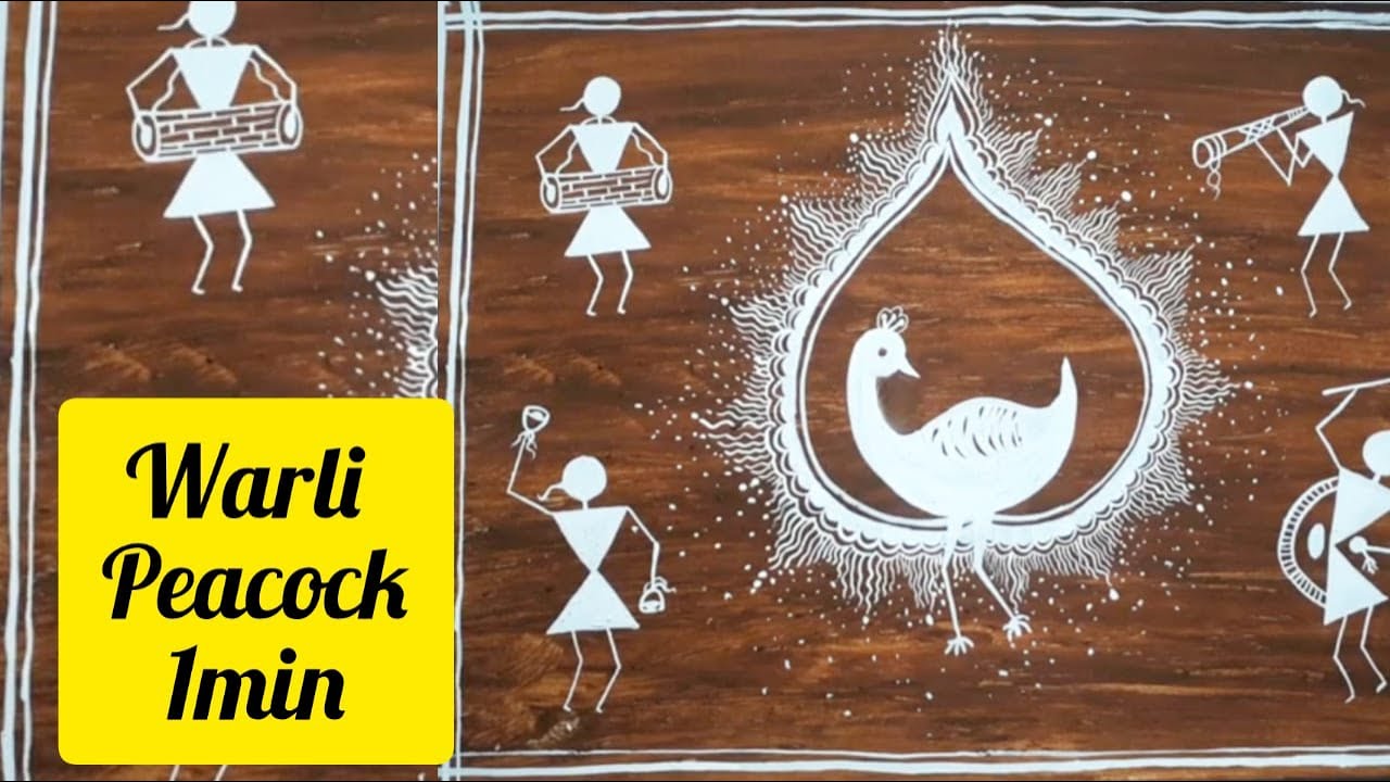 Warli Peacock | Warli Art |