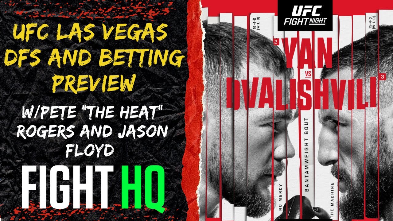 UFC Las Vegas Fight Breakdown, DFS Analysis, and Fight Picks YouTube