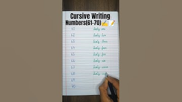 📝 Numbers(61-70) Cursive Writing ✍️📝 #shorts #numbers #cursivewriting