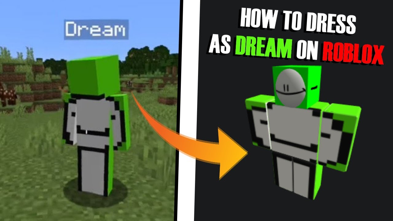 How To Dress As Dream On Roblox Minecraft Roblox Outfit Youtube - roblox character with green suit