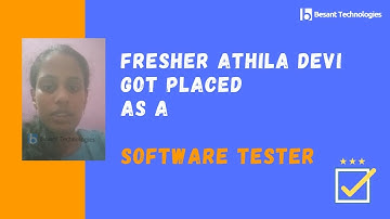 Besant Technologies Chennai Tambaram Reviews | Athila Got Placed as QA Tester | Success Story