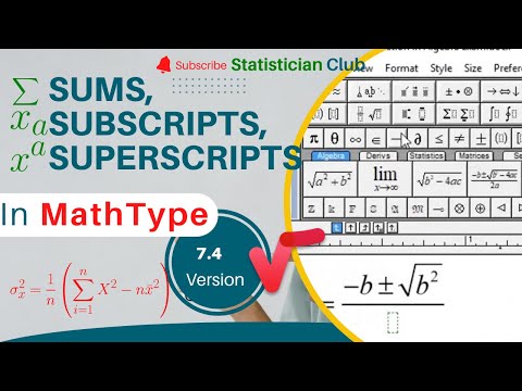 Sums, Subscript and Superscripts in Math type